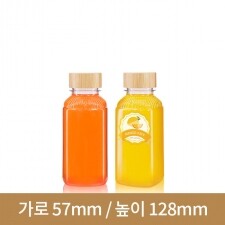 [대나무 우드마개]페트병 오렌지사각 250ml 35파이 320개(A)
