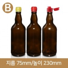 유리병 (B타입)웨이 갈색기름병 500ml(A-W)30개