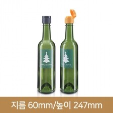 유리병 [똑딱이마개] 와인375ml(녹색,스크류) (A) 40개