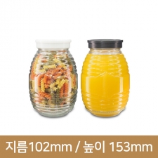 유리병 꿀병[T플라스틱마개] 벌꿀750ml - 45개(70파이)
