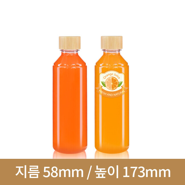 [대나무 우드마개]페트병 오렌지 350ml 30파이 176개(A)