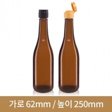 유리병 [똑딱이마개]갈색소주 375ml (K)